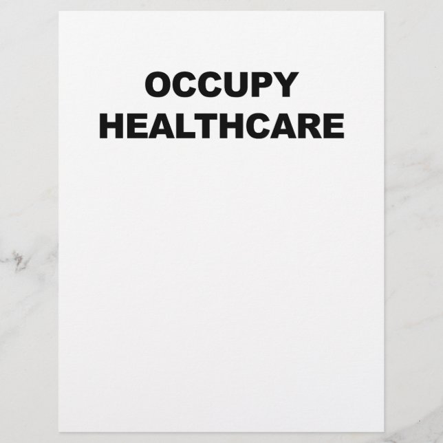 OCCUPY HEALTHCARE (Framsida)