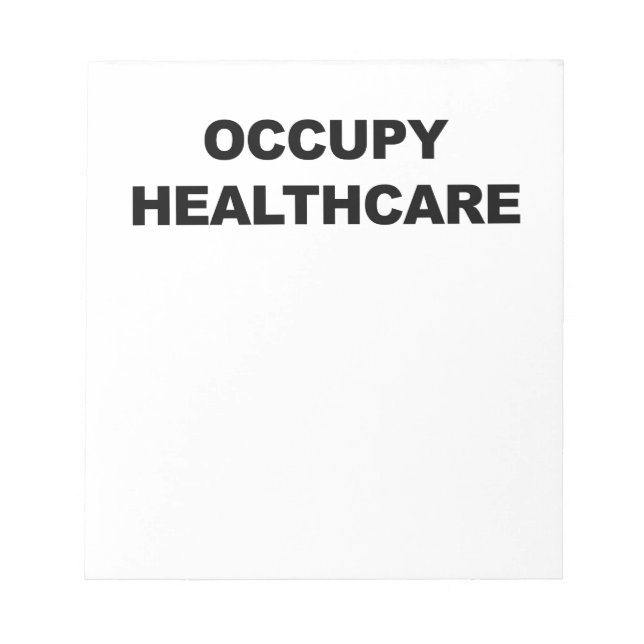 OCCUPY HEALTHCARE ANTECKNINGSBLOCK (Framsida)