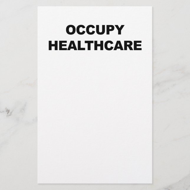 OCCUPY HEALTHCARE BREVPAPPER (Framsida)