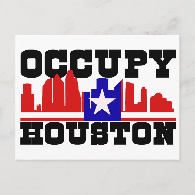 Occupy Houston Vykort (Framsida)