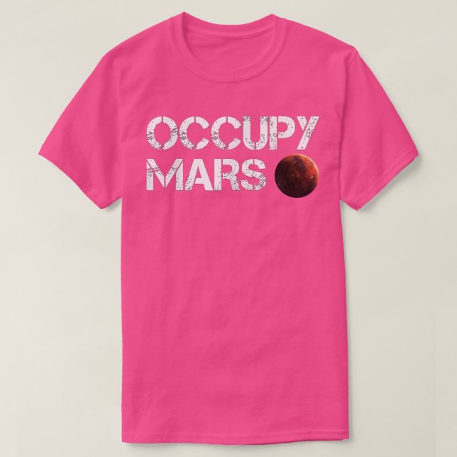 Occupy Mars Astronomy Space Explorer Rocket Scienc T Shirt (Design framsida)