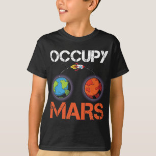 Occupy Mars Austronaut Space Frakt Science T Shirt