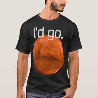 Occupy Mars jag skulle Uppdrag till Mars Space Epl T Shirt