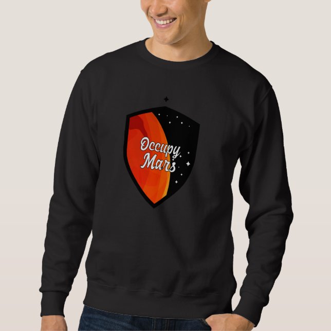 Occupy Mars Lång Ärmad Tröja (Framsida)