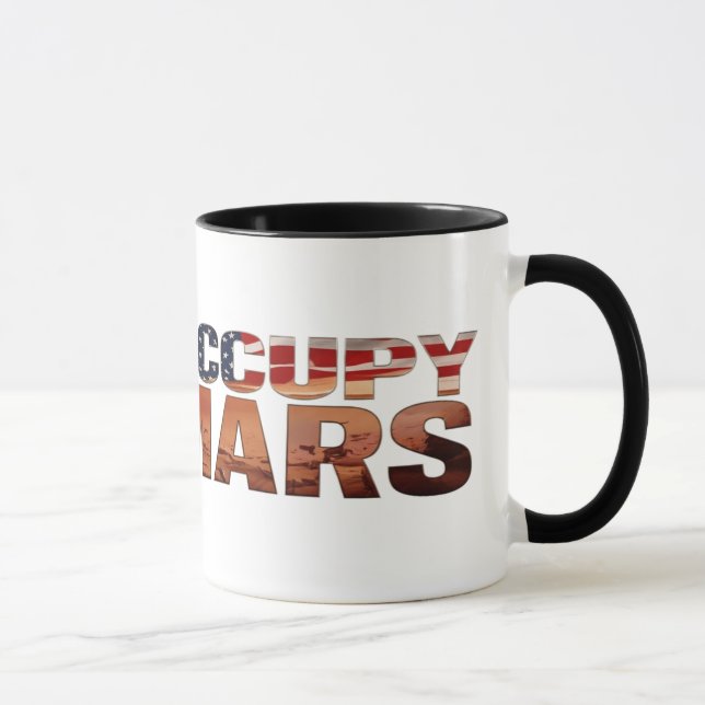 Occupy Mars Mugg - Space Exploration with American (Höger)