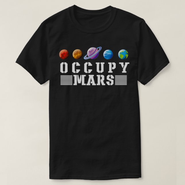 Occupy Mars Pullover T Shirt (Design framsida)