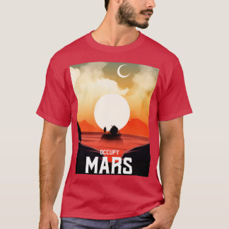 Occupy Mars Retro T Shirt