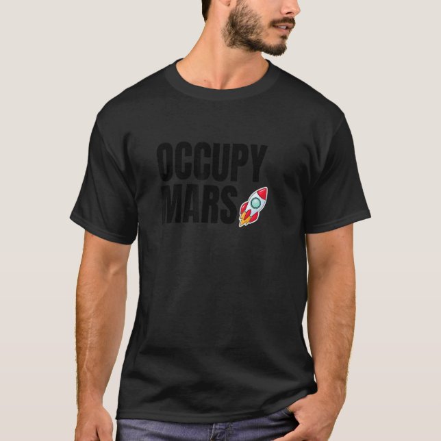 Occupy Mars Retro Vintage 4 T Shirt (Framsida)