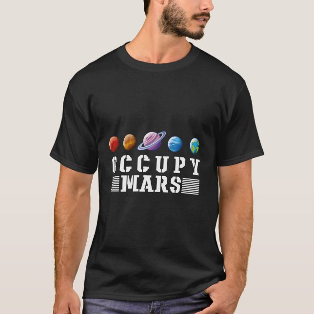 Occupy Mars T Shirt (Framsida)