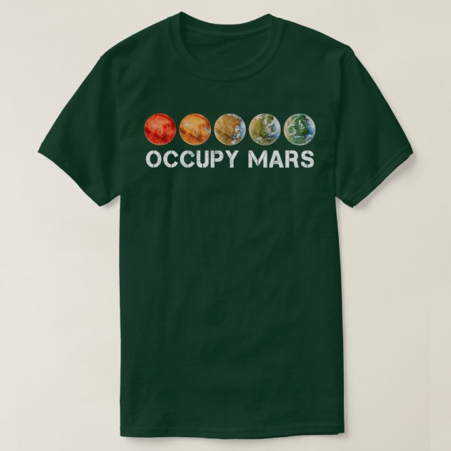 Occupy Mars Terraforming T Shirt (Design framsida)