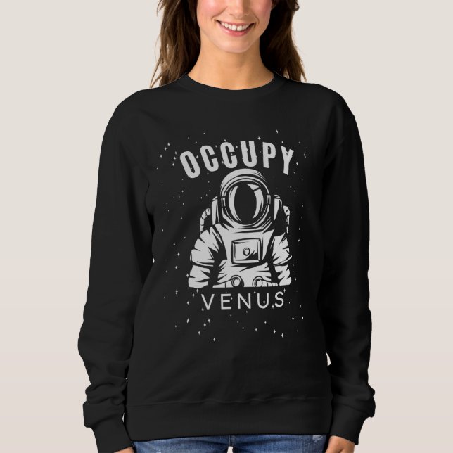 Occupy Venus Astronaut Planet Venus Solar System S T Shirt (Framsida)
