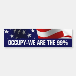 Occupy wall street 99 procent bildekal