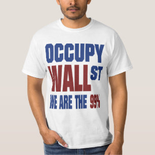 Occupy wall street är vi 99%na t-shirt