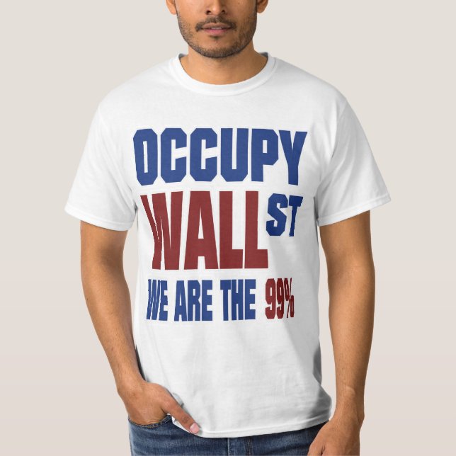 Occupy wall street är vi 99%na t-shirt (Framsida)