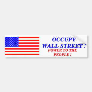 OCCUPY WALL STREET BEFOGENHET FÖR FOLKET BILDEKAL