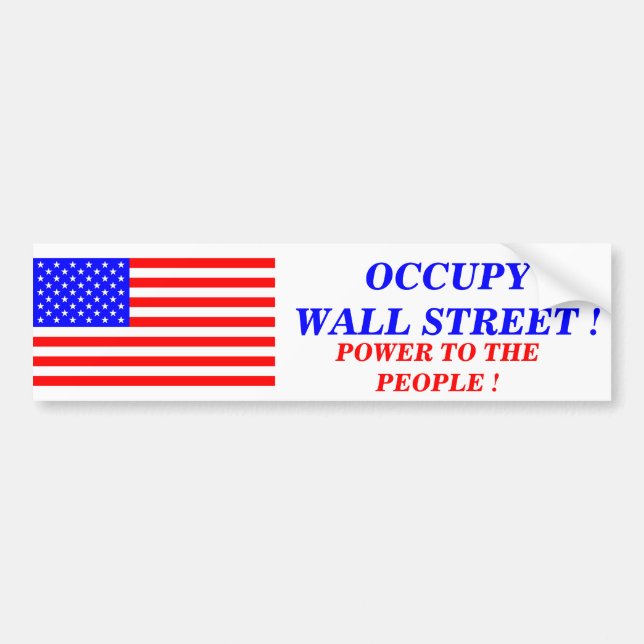 OCCUPY WALL STREET BEFOGENHET FÖR FOLKET BILDEKAL (Framsidan)