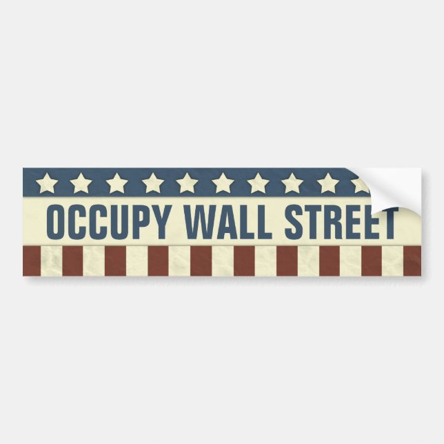 Occupy wall street bildekal (Framsidan)
