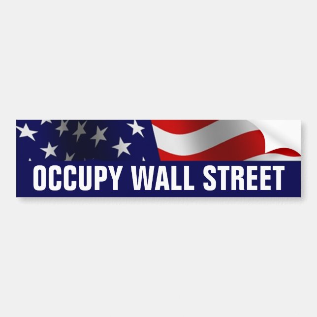 Occupy wall street bildekal (Framsidan)