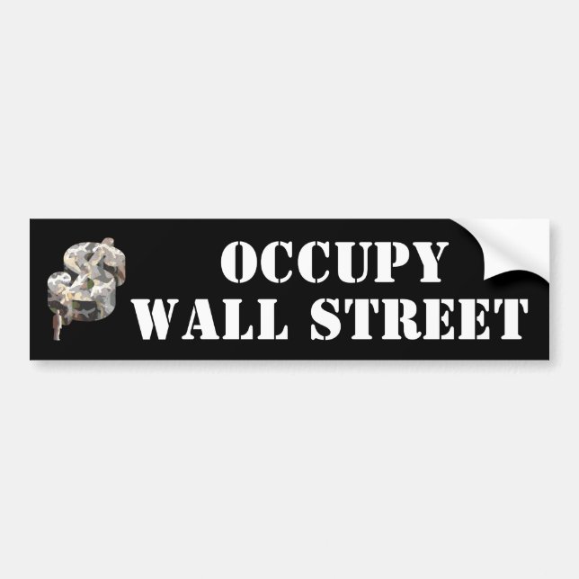Occupy wall street bildekal (Framsidan)