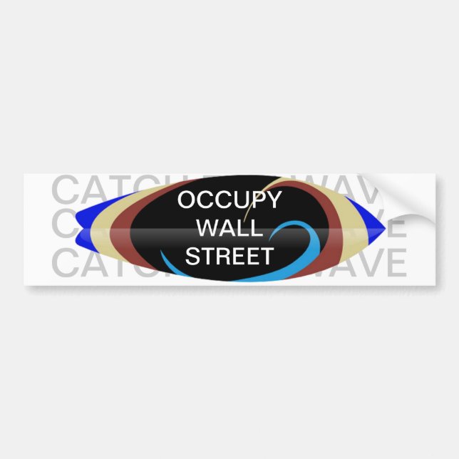OCCUPY WALL STREET FÅNGST AV VAVEN BILDEKAL (Framsidan)