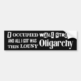 Occupy wall street, hämta oligarki bildekal