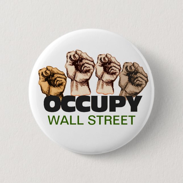 Occupy wall street knapp (Framsida)
