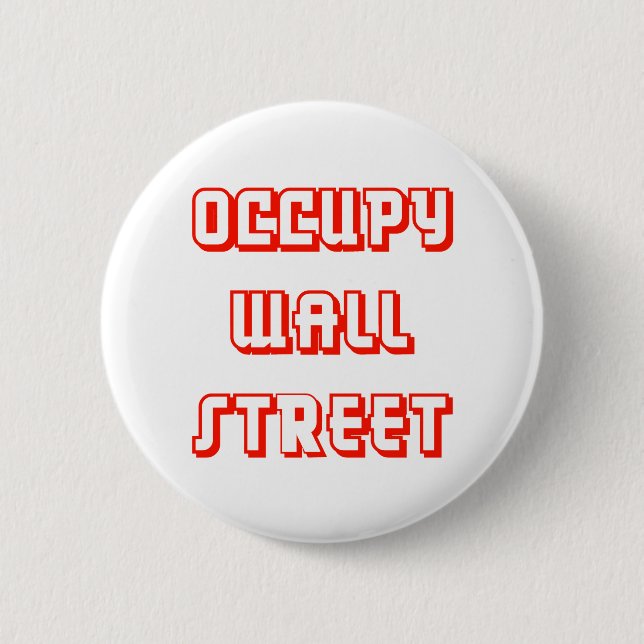 "Occupy wall street" knäppas Knapp (Framsida)