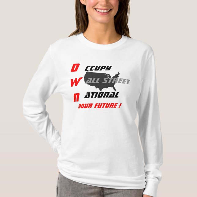OCCUPY WALL STREET NATIONELLA TEE SHIRT (Framsida)