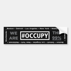 Occupy wall street och världsomspännande bildeka bildekal