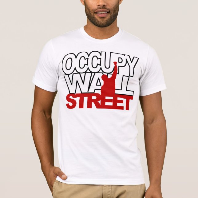 OCCUPY WALL STREET RÖTT T SHIRT (Framsida)