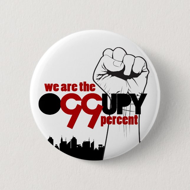 Occupy wall street - vi är de 99 procentna knapp (Framsida)