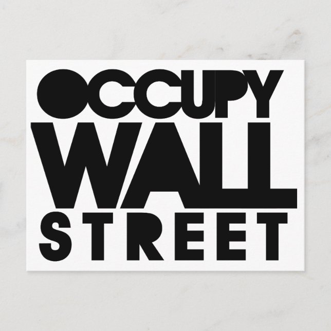 Occupy wall street vykort (Framsida)