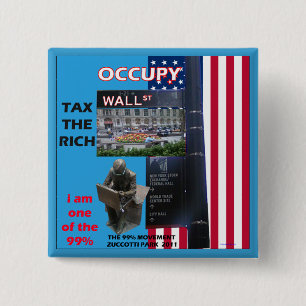 Occupy wall street - Zuccotti parkerar 2011 Knapp