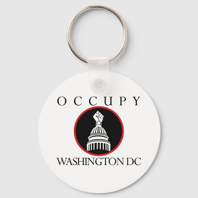 Occupy Washington DC Nyckelring (Framsida)