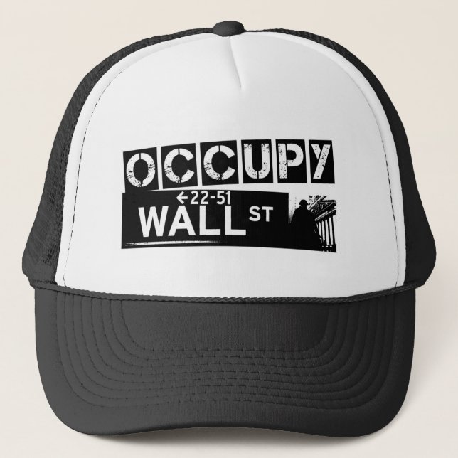occupywallstreett-skjorta-vit keps (Framsida)