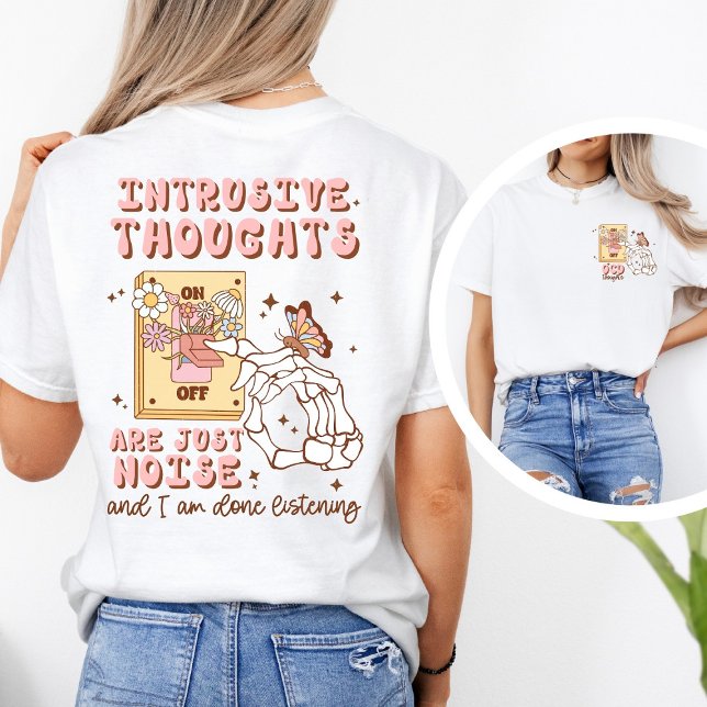 OCD Awareness Whimsical “Switching Off OCD” Retro  T Shirt (Skapare uppladdad)