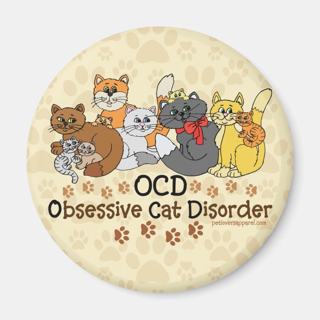 OCD-besatlig kattsjukdom Magnet (Framsidan)