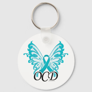 OCD Butterfly Ribbon Nyckelring