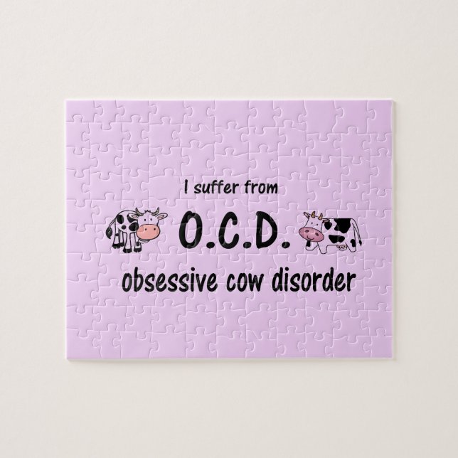OCD Cow Jigszle Puzzle Pussel (Horisontell)