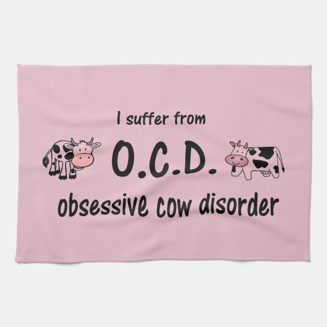 OCD Cow Kitchen Towel Kökshandduk (Horisontell)