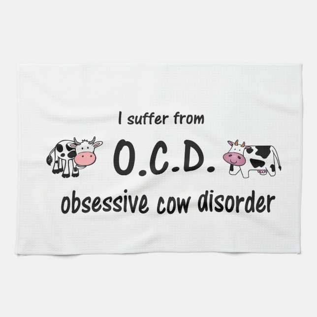 OCD Cow Kökshandduk (Horisontell)