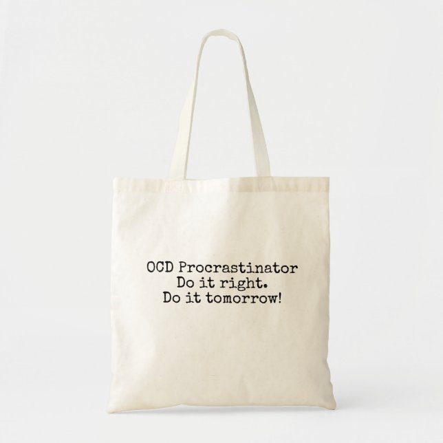 OCD-förhalaretotot hänger lös Tygkasse (Framsidan)
