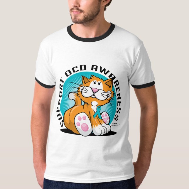 OCD-katt Tee Shirt (Framsida)