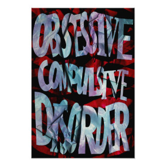 OCD-medvetenhet, färgteoriposter (strukturerad) Fototryck