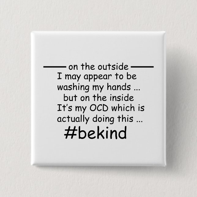 OCD - Medvetenhet om tvångssyndrom Knapp (Framsida)