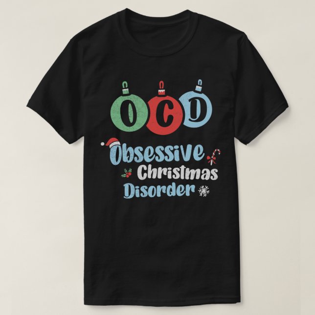 OCD Obessiv julbesvär Julafton Helgdag del T Shirt (Design framsida)