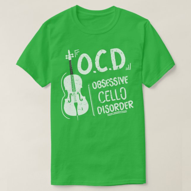 OCD Obsessiv Cello Disorder Cellist Gift Idea T Shirt (Design framsida)