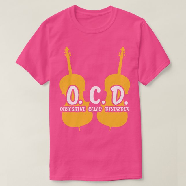 OCD Obsessiv Cello Disorder Cellist Gift Player T Shirt (Design framsida)