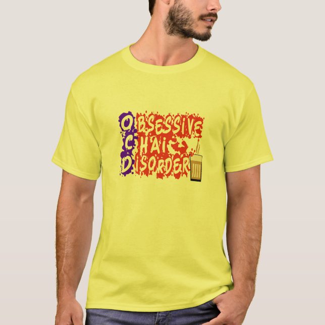 OCD | Obsessiv Chai Disorder lustik indian desi ts T Shirt (Framsida)