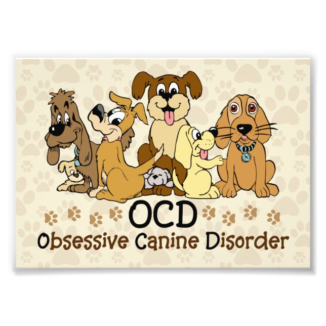 OCD Obsessiv Hund sjukdom Fototryck (Framsidan)